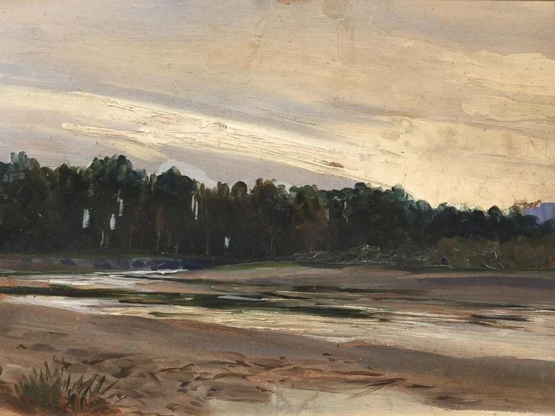 1849-Francesco Rovetta - Paesaggio fluviale